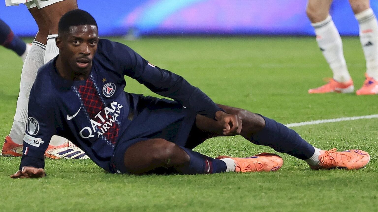 Ousmane Dembélé remplacé lors du match PSG contre Chelsea
