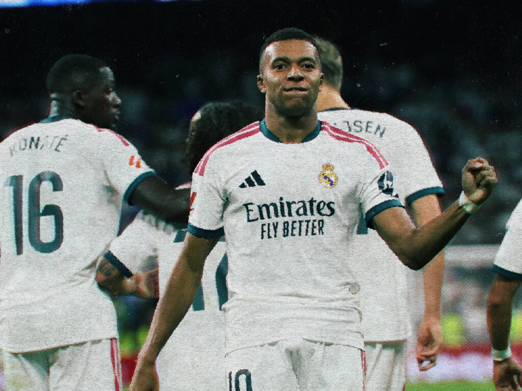 Kylian Mbappé lors d’une cérémonie du Ballon d’Or.