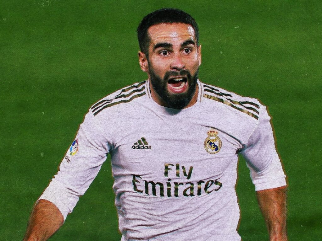 Dani Carvajal sous les couleurs du Real Madrid avant son départ.