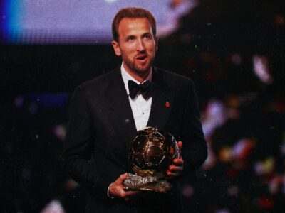 Harry Kane célébrant son sacre au Ballon d’Or 2026.
