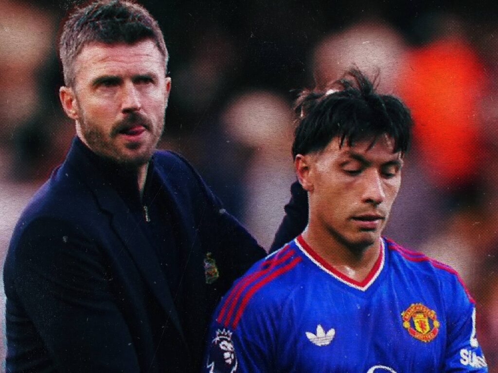Lisandro Martinez avec Manchester United après la défaite contre l’Atlético de Madrid.