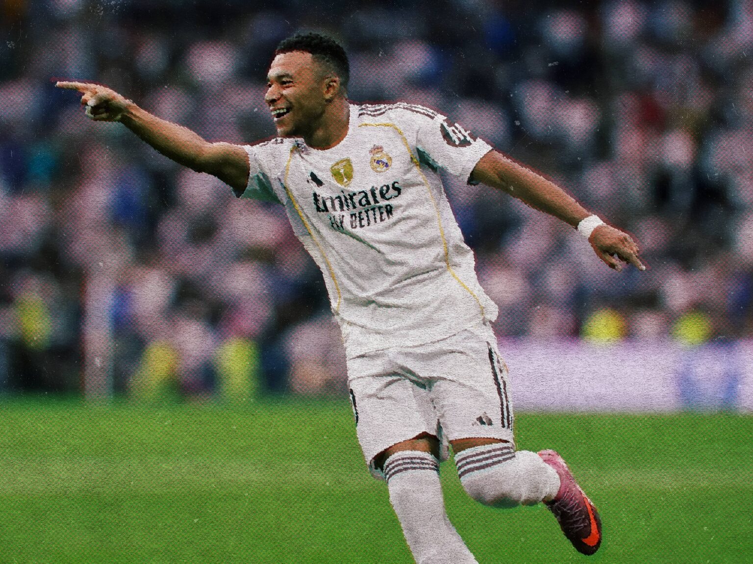 Kylian Mbappé sous le maillot du Real Madrid, au centre des interrogations sur son avenir.