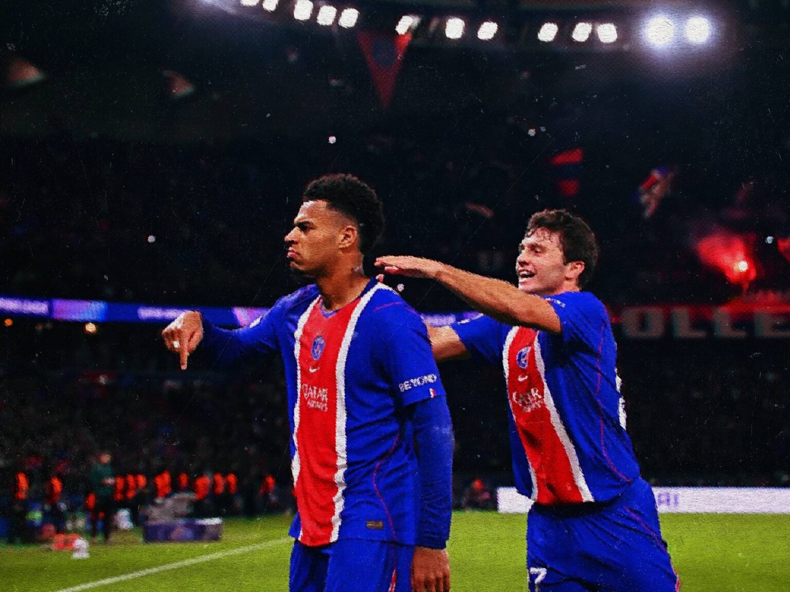 Les joueurs du FC Barcelone après la défaite 4-2 contre le PSG au Parc des Princes.