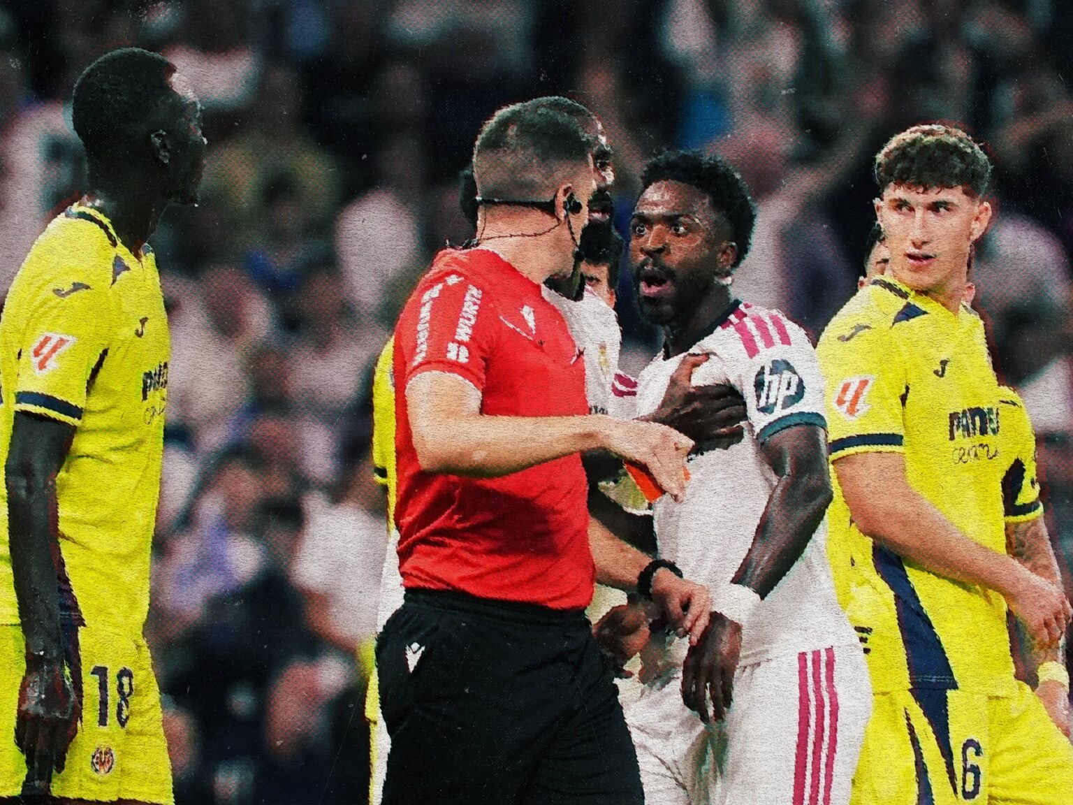 Vinicius Junior après son expulsion contre Villarreal, qui pourrait le priver du Clasico face au FC Barcelone.